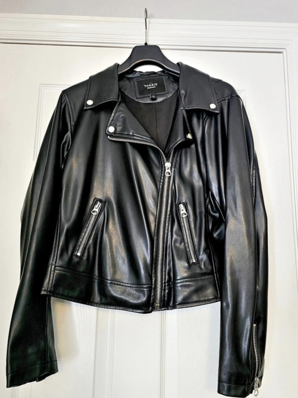 T40ORRID Black Moto Jacket Like New